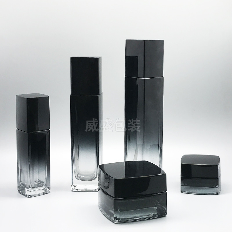 方形开云官方官网登录入口 面霜瓶子黑色玻璃瓶现货(图1)